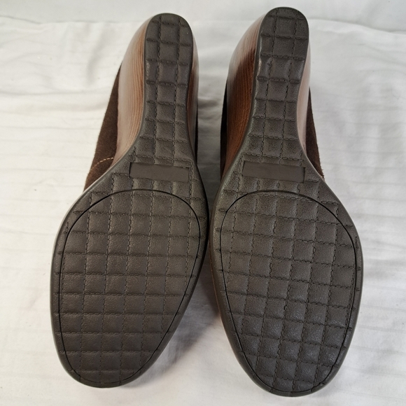 𝅺nwot Rampage Brown Peep Toe Wedges Women's Size 10 - Picture 7 of 9